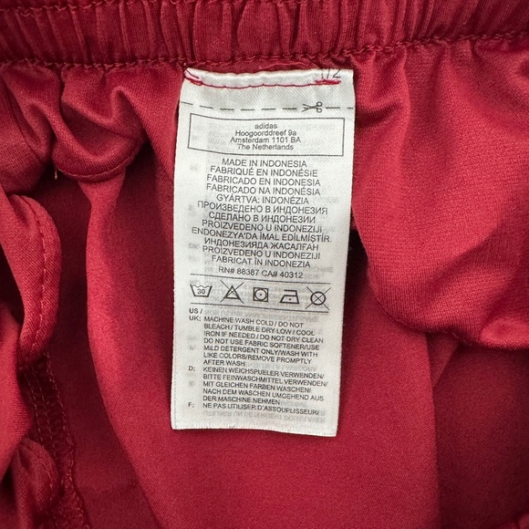 Women's | Adidas | Burgundy Running Aeroready Elastic Waist Shorts - XS - Picture 6 of 6